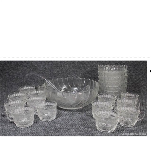 Punch bowl,13cups, 8-bowls, ladle,plastic 👀’ - Picture 1 of 1